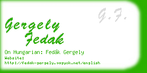 gergely fedak business card